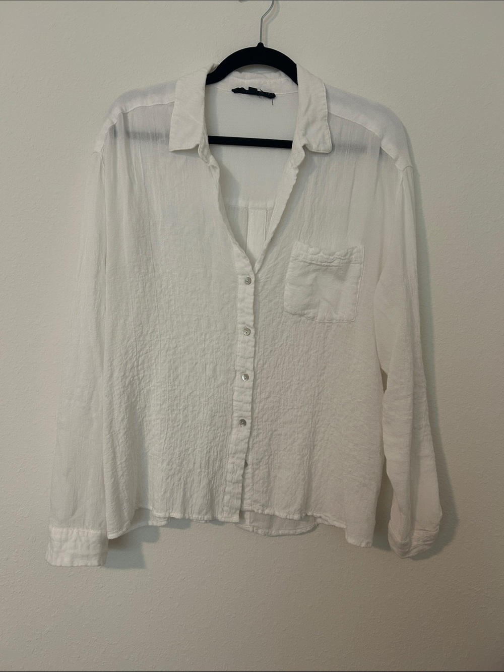 White Lightweight Button-Up Women’s Shirt